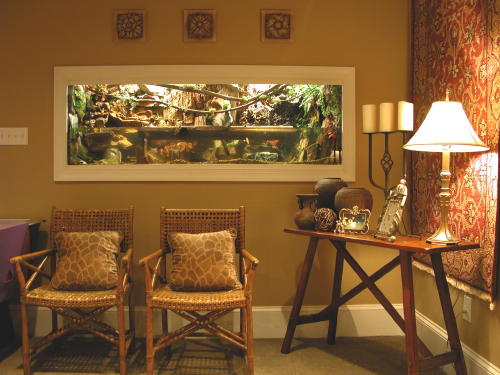 In wall aquariums help save on cabinetry costs