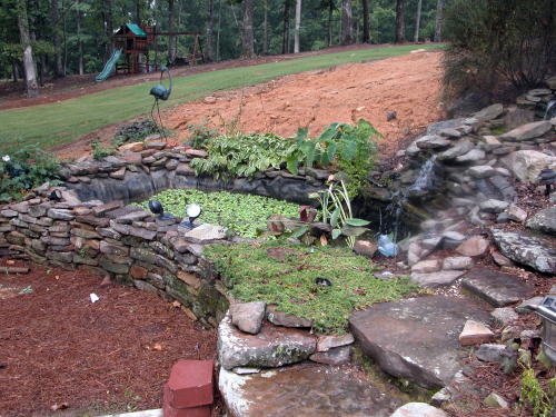 We took an existing pond and utilized the big hill behind it 
